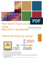 Post-Silicon Fault Localisation Using MAX-SAT & Backbones: Georg Weissenbacher