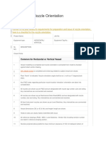 Checklist For Nozzle Orientation