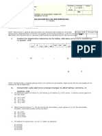 Prueba Primero Medio Número Racionales