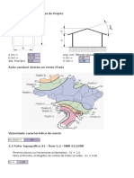 Carga e Combinações de Ações de Ventos