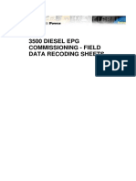 Diesel 3500 Commissioning Check Lists