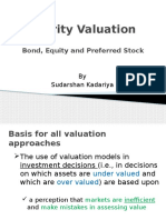 Security Valuation: Bond, Equity and Preferred Stock