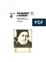 Creaturidad y Tradición