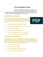 Countable and Uncountable Nouns