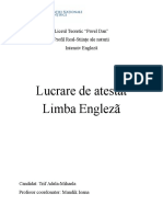 Atestat Limba Engleza-Adela Trif