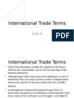 International Trade Terms: Unit 4