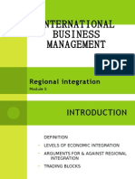 International Business Management: Regional Integration