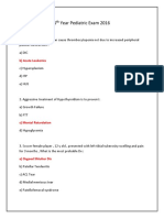 5th Year Pediatric Exam 2016