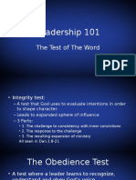 Leadership 101: The Test of The Word