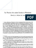 F. Dolbeau, La Passion Des Saints Lucius Et Montanus