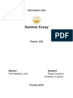 Seminar Essay Ios