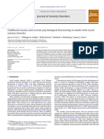 Childhood Trauma and Current Psychological Functioning in Adults With Social Anxiety Disorder