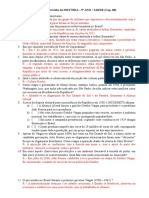 Atividade de Revisão de História - 9º Ano Tarde - Cap. 08 Gabaritada