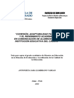 2011 Zambrano Cohesión Adaptabilidad Familiar y Rendimiento Académico en Comunicación de Alumnos de Una Institución Educativa Del Callao