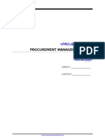 Procurement Management Plan Template