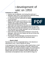 The Development of Music On 1950