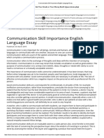 Communication Skill Importance English Language Essay