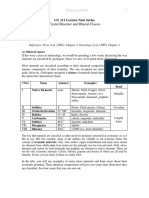 Crystal Structure and Mineral Classes: GY 111 Lecture Note Series