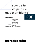 Impacto de La Tecnologia Sobre El Medio Ambiente