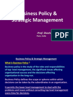 Business Policy and Strategic Management