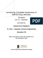 Synopsis On Achieving Complete Autonomy in Self Driving Cars