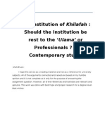 Khilafah Professional or Ulama'