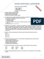 Exercicios Geometria Molecular e Polaridade