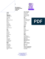 Yin Yang Diet Sheet