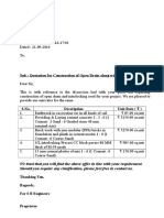 Sub: Quotation For Construction of Open Drain Along With Interlocking Road