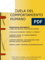 Escuela Del Comportamiento Humano