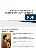 11 Famous Composers During The 20th Century 1st Grading