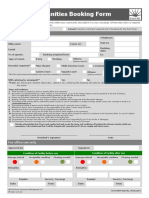 Amenities Booking Form