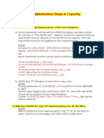 Phase-1 (Initial Optimization Steps & Capacity Upgrades) : 1) Cell Level Capacity Enhancement: (Cell Level Analysis)