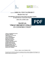 Manual "Procurement Strategy in Construction": Leonardo Da Vinci Toi Project Train-To-Cap