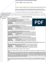 Instructions For Filling Change Request Form