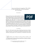 Schnelle, Udo, Aus Der Literatur Zum Johannesevangelium 1994 2010 Erster Teil - Die Kommentare Als Seismographen Der Forschung