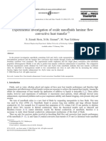 2006 Experimental Investigation of Oxide Nanofluids Laminar Flow Convective Heat Transfer