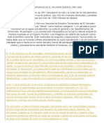 Desastres Naturales de El Salvador Desde El Año 2000