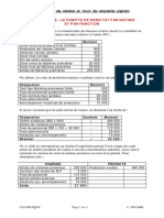 Le Compte de Résultats Par Nature Et Fonctions