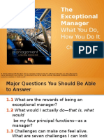 The Exceptional Manager: What You Do, How You Do It