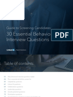 Guide To Screening Candidates 30 Essential Behavioral Interview Questions Ebook PDF