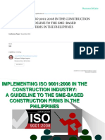 Implementing ISO9001 in The Construction Industry