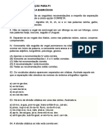 Atividades de Fixação para p1