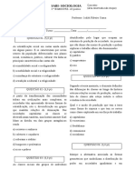 Primeiro Ano Prova Sociologia PDF