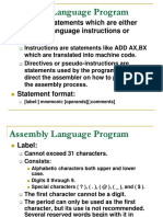 Assembly Language Program: Series of Statements Which Are Either Assembly Language Instructions or Directives