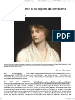 Mary Wollstonecraft e As Origens Do Feminismo - Boitempo Editora