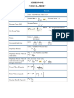 Session One Formulas