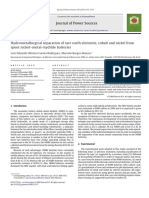 A 2010 Hydrometallurgical Separation of Rare Earth Elements, Cobalt and Nickel From Spent Nickel-Metal-Hydride Batteries PDF