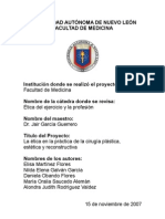 La Ética en La Práctica de La Cirugía Plástica, Estética y Reconstructiva