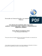 Ansolabehere, K..Los Efectos de La Justicia Sobre El Proceso Político... Cortes Supremas, Gobierno y Democracia en Argentina y México, Flacso Doctorado de Ciencias Sociales